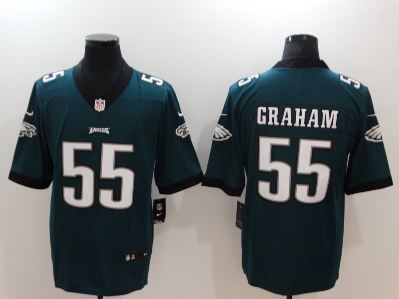 Men's Philadelphia Eagles Brandon Graham #55 Midnight Green Jersey